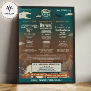 State Fayre Music Festival Poster At Hylands Park In Chelmsford England On June 26–28 2026 Home Decor Poster Canvas