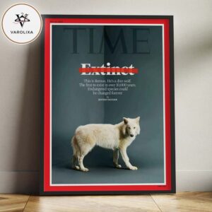 TIME Magazine Extinct May 12 2025 Dire Wolf Remus Cover Home Decor Poster Canvas