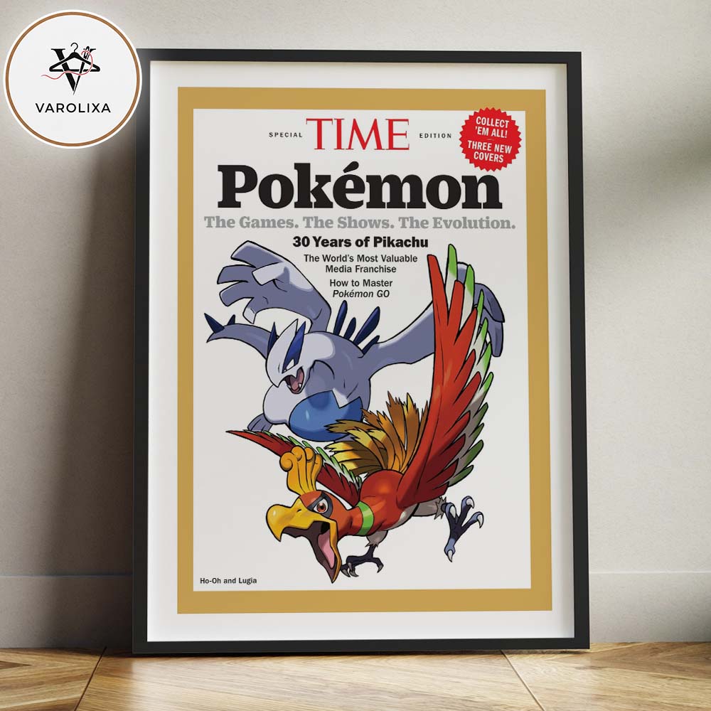 TIME Magazine Special Edition Pokémon 30 Years Of Pikachu Ho Oh And Lugia Cover Home Decor Poster Canvas TIME Magazine Special Edition Pokémon 30 Years Of Pikachu Ho Oh And Lugia Cover Home Decor Poster Canvas