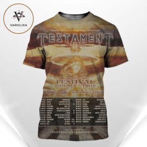 Testament European Festival Summer Tour 2026 Concert Poster At Multiple Festival Venues In Europe All Over Print Shirt