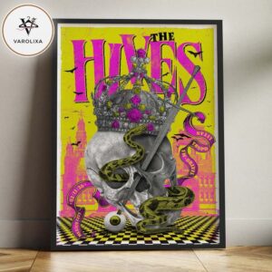 The Hives Concert Poster At Teatro Metropólitan In Mexico City CDMX On Feb 11 2026 Crown Skull Snake Neon Artwork Home Decor Poster Canvas