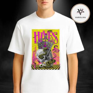 The Hives Concert Poster At Teatro Metropólitan In Mexico City CDMX On Feb 11 2026 Crown Skull Snake Neon Artwork Unisex T-Shirt