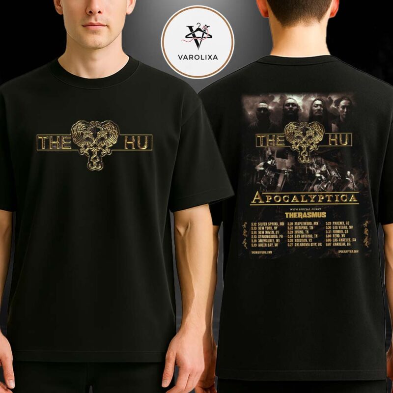 The Hu Poster At Silver Spring Maryland On May 12 2026 With Apocalyptica North America Tour Artwork Two Sides Unisex T Shirt