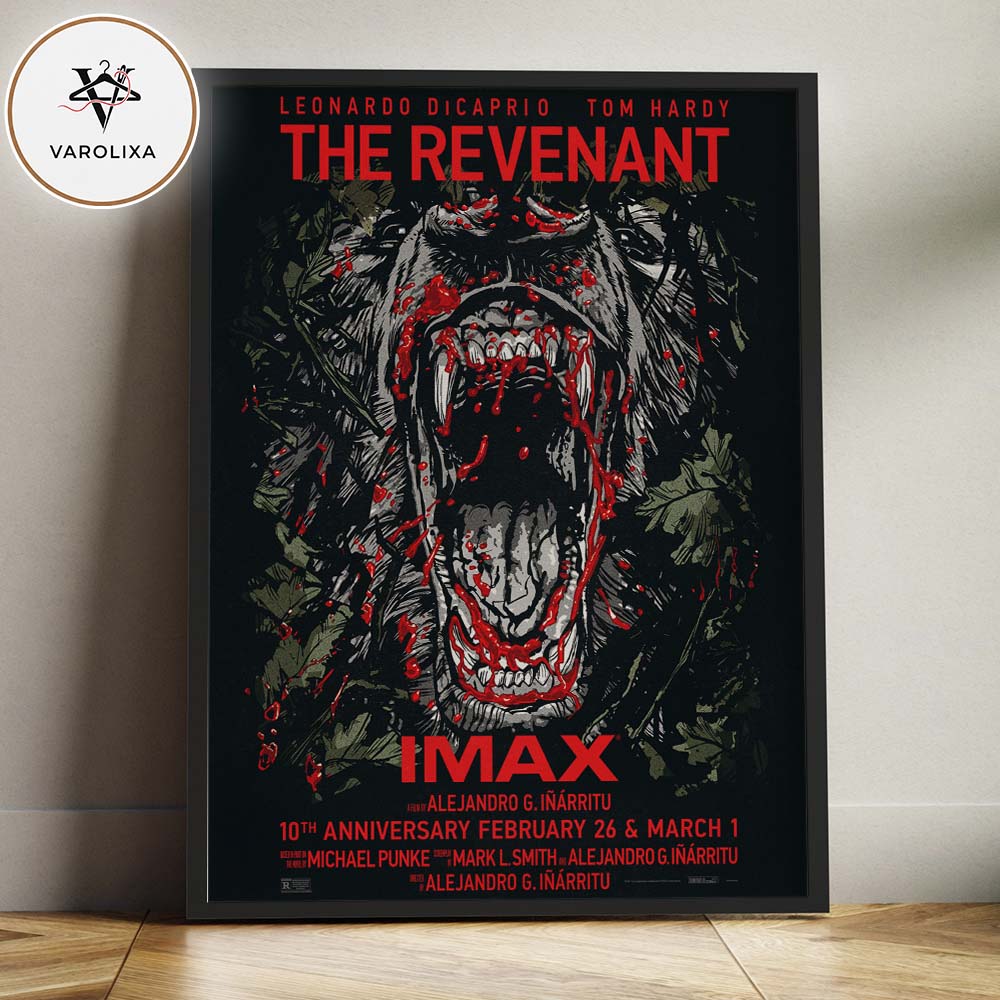 The Revenant IMAX 10th Anniversary Blood Wolf Horror Artwork Home Decor Poster Canvas The Revenant IMAX 10th Anniversary Blood Wolf Horror Artwork Home Decor Poster Canvas