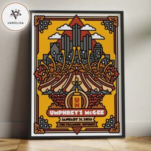 Umphrey’s McGee Winter Tour 2026 At The Fillmore Detroit On January 31 2026 Home Decor Poster Canvas